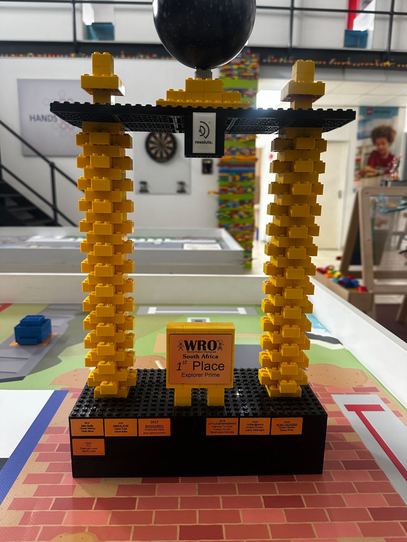 WRO South Africa 1st place trophy, Explorer Prime division
